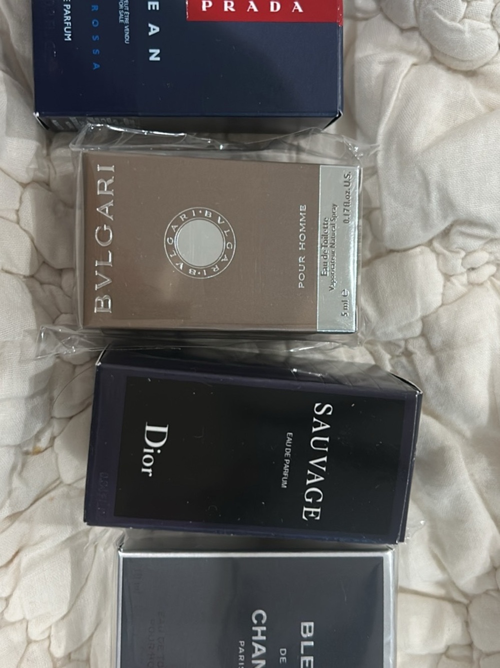 Fragrance boxes (not skincare)